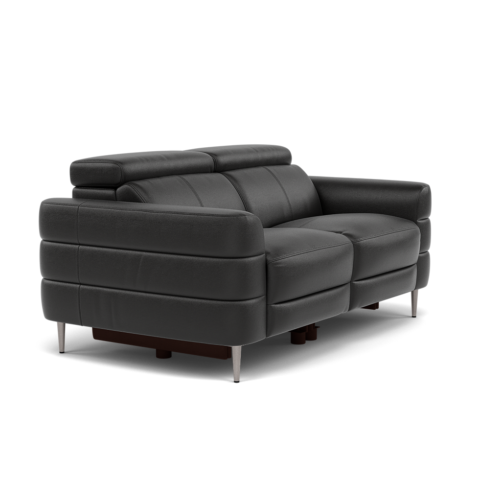 Hoy 2 Seater Recliner Sofa - 2 Str W/ 2 Power Recliner W/ 2 Manual Headrest Cat NL/O - Power with Manual Headrest — NL5109 New York Midnight, gallery image 1