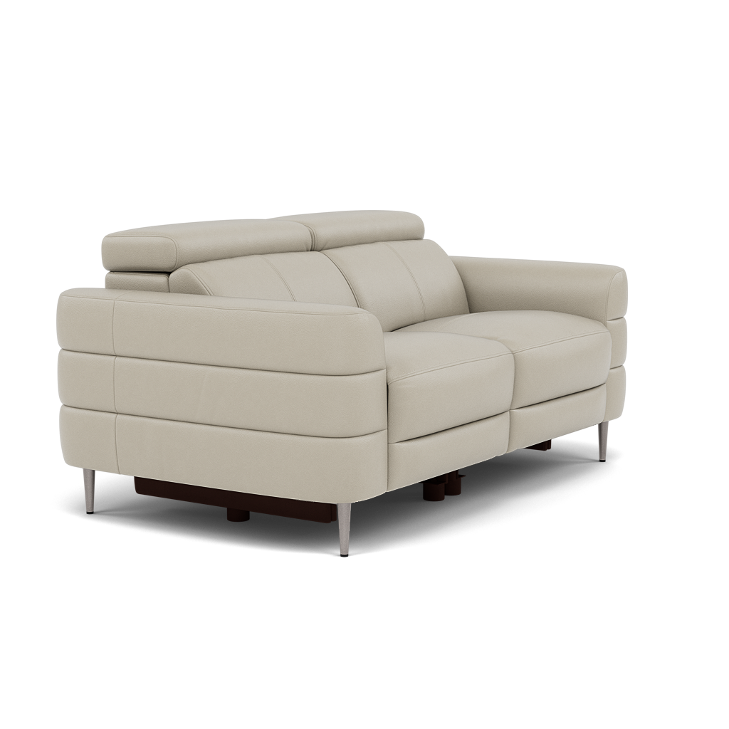 Hoy 2 Seater Recliner Sofa - 2 Str W/ 2 Power Recliner W/ 2 Manual Headrest Cat NL/O - Power with Manual Headrest — NL5115 New York Light Grey, gallery image 1