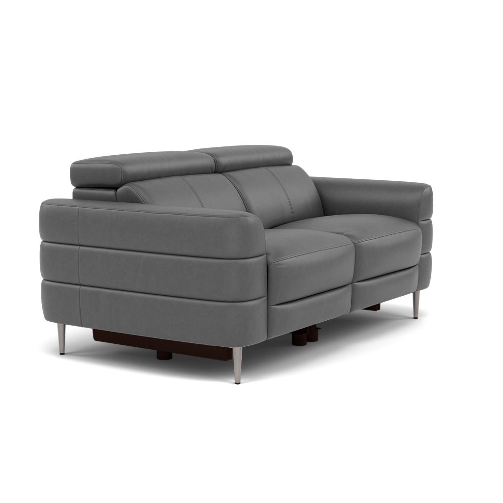 Hoy 2 Seater Recliner Sofa - 2 Str W/ 2 Power Recliner W/ 2 Manual Headrest Cat NL/O - Power with Manual Headrest — O7300 Orlando Dark Grey, gallery image 1