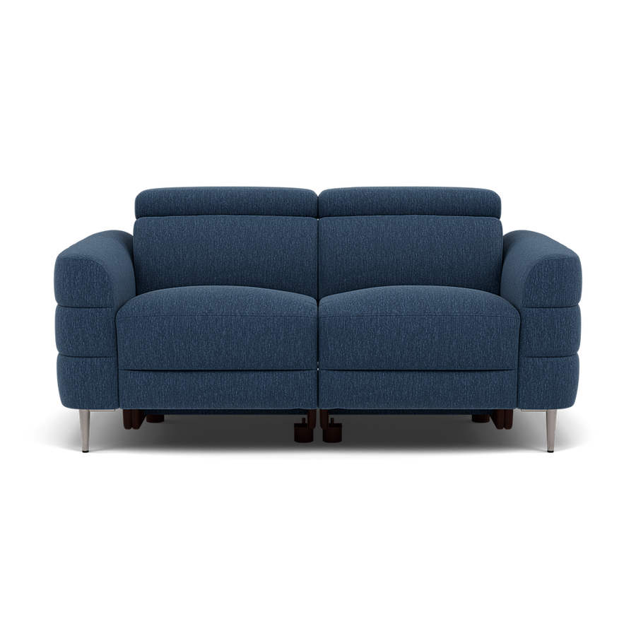 Hoy 2 Seater Recliner Sofa - 2 Str W/ 2 Power Recliner W/ 2 Manual Headrest Fabric - Power with Manual Headrest Sterling Home 1 KB-1290-UK Amigo Navy
