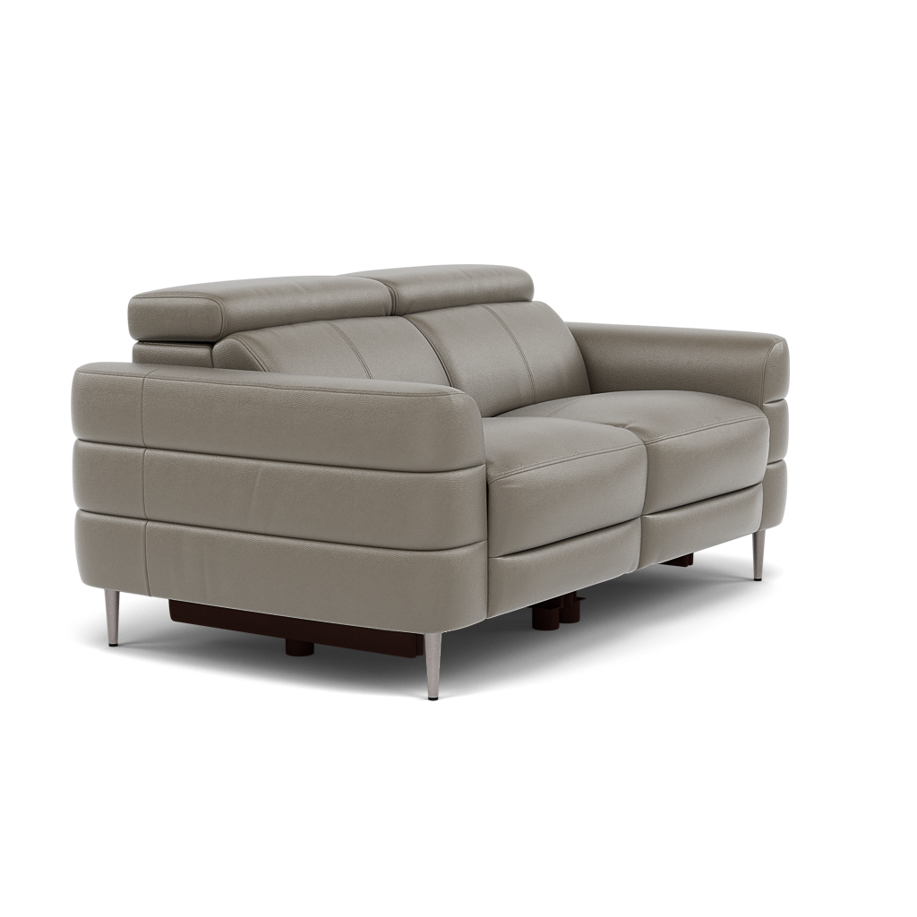 Hoy 2 Seater Recliner Sofa - 2 Str W/ 2 Power Recliner W/ 2 Power Headrest Cat NL/O - Power with Power Headrest & USB — NL5102 New York Cement, gallery image 1