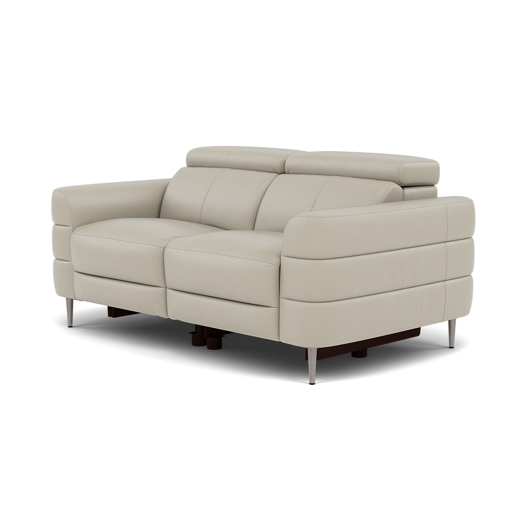 Hoy 2 Seater Recliner Sofa - 2 Str W/ 2 Power Recliner W/ 2 Power Headrest Cat NL/O - Power with Power Headrest & USB — NL5115 New York Light Grey, gallery image 3