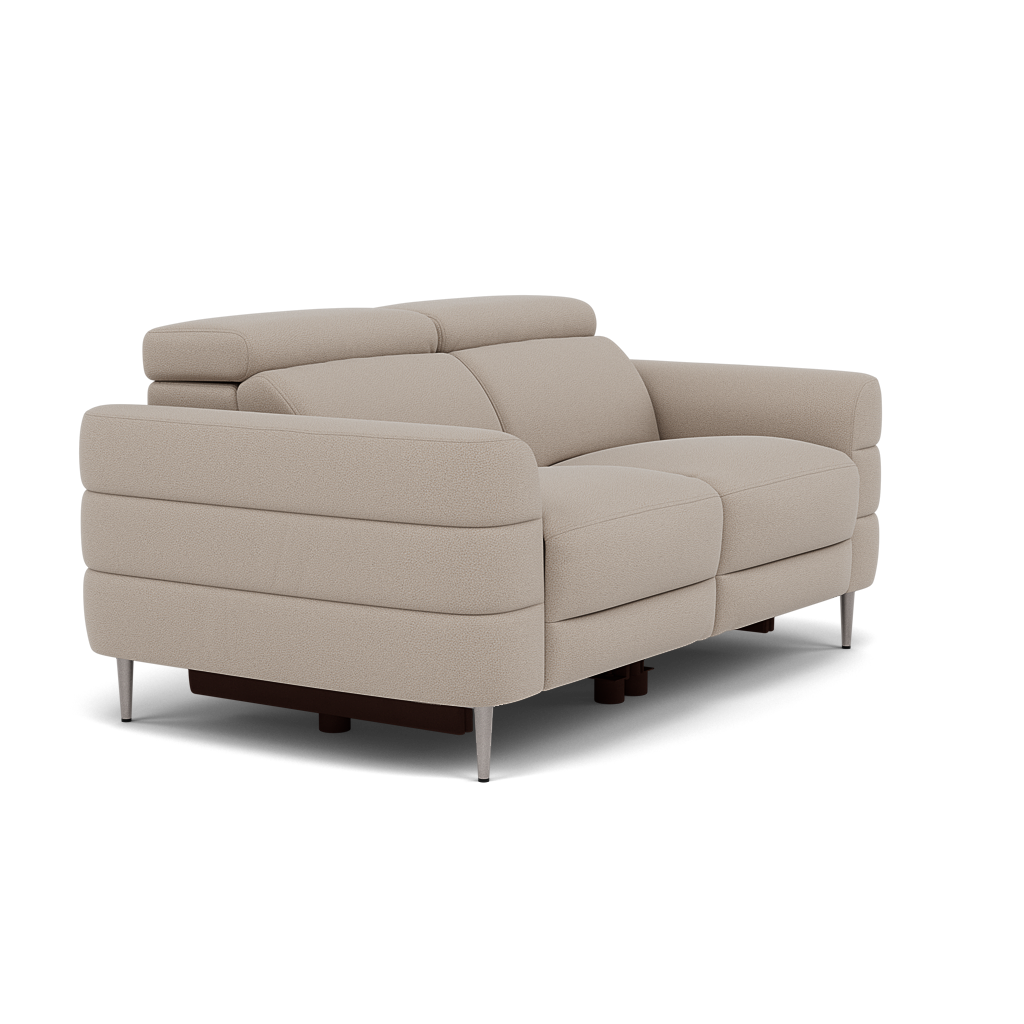 Hoy 2 Seater Recliner Sofa - 2 Str W/ 2 Power Recliner W/ 2 Power Headrest Fabric - Power with Power Headrest & USB — CU9101-5-UK Oxford Beige, gallery image 1