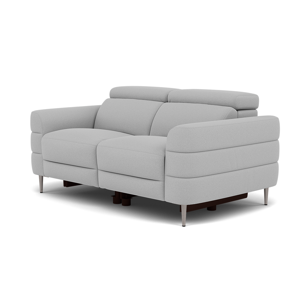 Hoy 2 Seater Recliner Sofa - 2 Str W/ 2 Power Recliner W/ 2 Power Headrest Fabric - Power with Power Headrest & USB — CU9102-5-UK Oxford Silver, gallery image 3