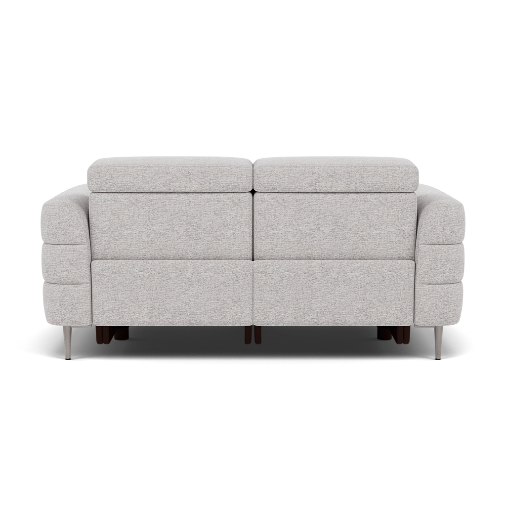 Hoy 2 Seater Recliner Sofa - 2 Str W/ 2 Power Recliner W/ 2 Power Headrest Fabric - Power with Power Headrest & USB — KB-1280-UK Darwin Silver, gallery image 2