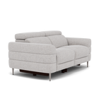 Hoy 2 Seater Recliner Sofa - 2 Str W/ 2 Power Recliner W/ 2 Power Headrest Fabric - Power with Power Headrest & USB — KB-1280-UK Darwin Silver, gallery image 1