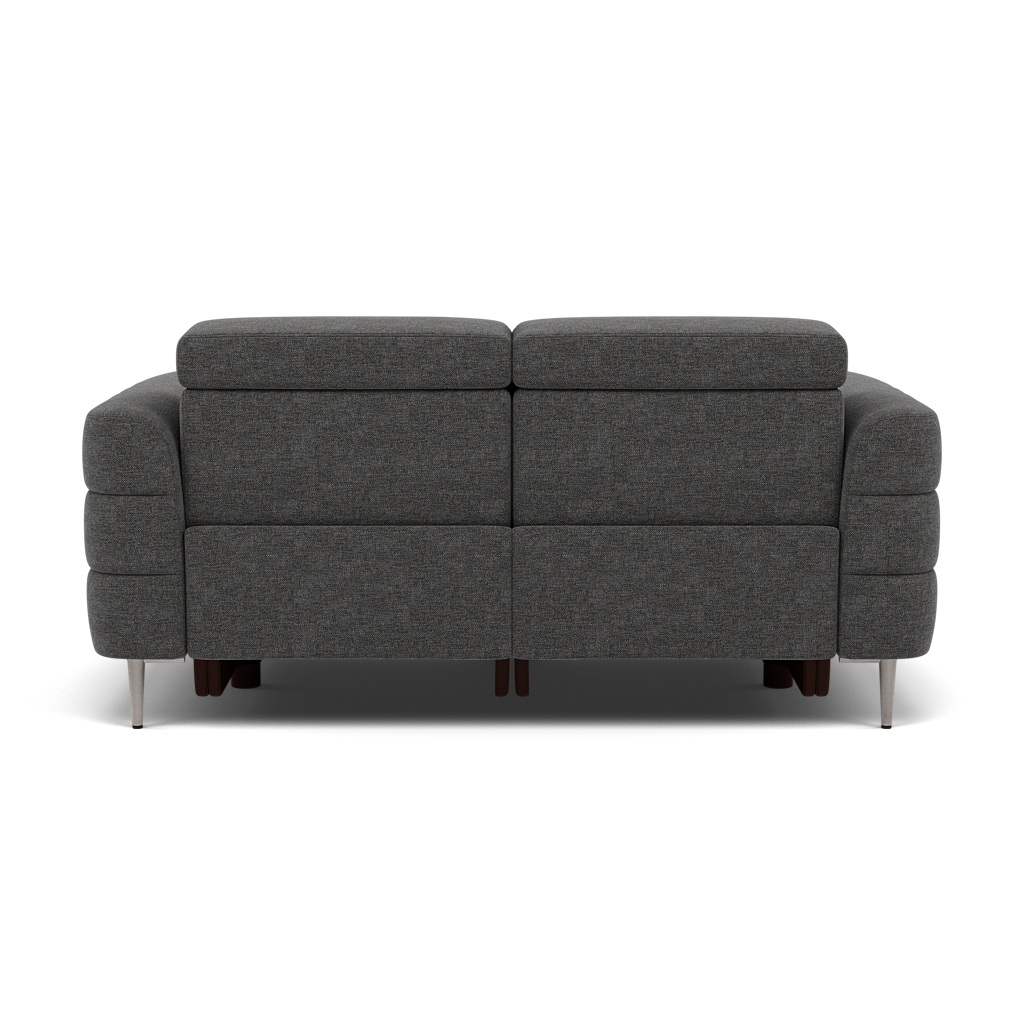 Hoy 2 Seater Recliner Sofa - 2 Str W/ 2 Power Recliner W/ 2 Power Headrest Fabric - Power with Power Headrest & USB — KB-1281-UK Darwin Charcoal, gallery image 2
