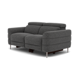 Hoy 2 Seater Recliner Sofa - 2 Str W/ 2 Power Recliner W/ 2 Power Headrest Fabric - Power with Power Headrest & USB — KB-1281-UK Darwin Charcoal, gallery image 3
