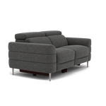 Hoy 2 Seater Recliner Sofa - 2 Str W/ 2 Power Recliner W/ 2 Power Headrest Fabric - Power with Power Headrest & USB — KB-1281-UK Darwin Charcoal, gallery image 1