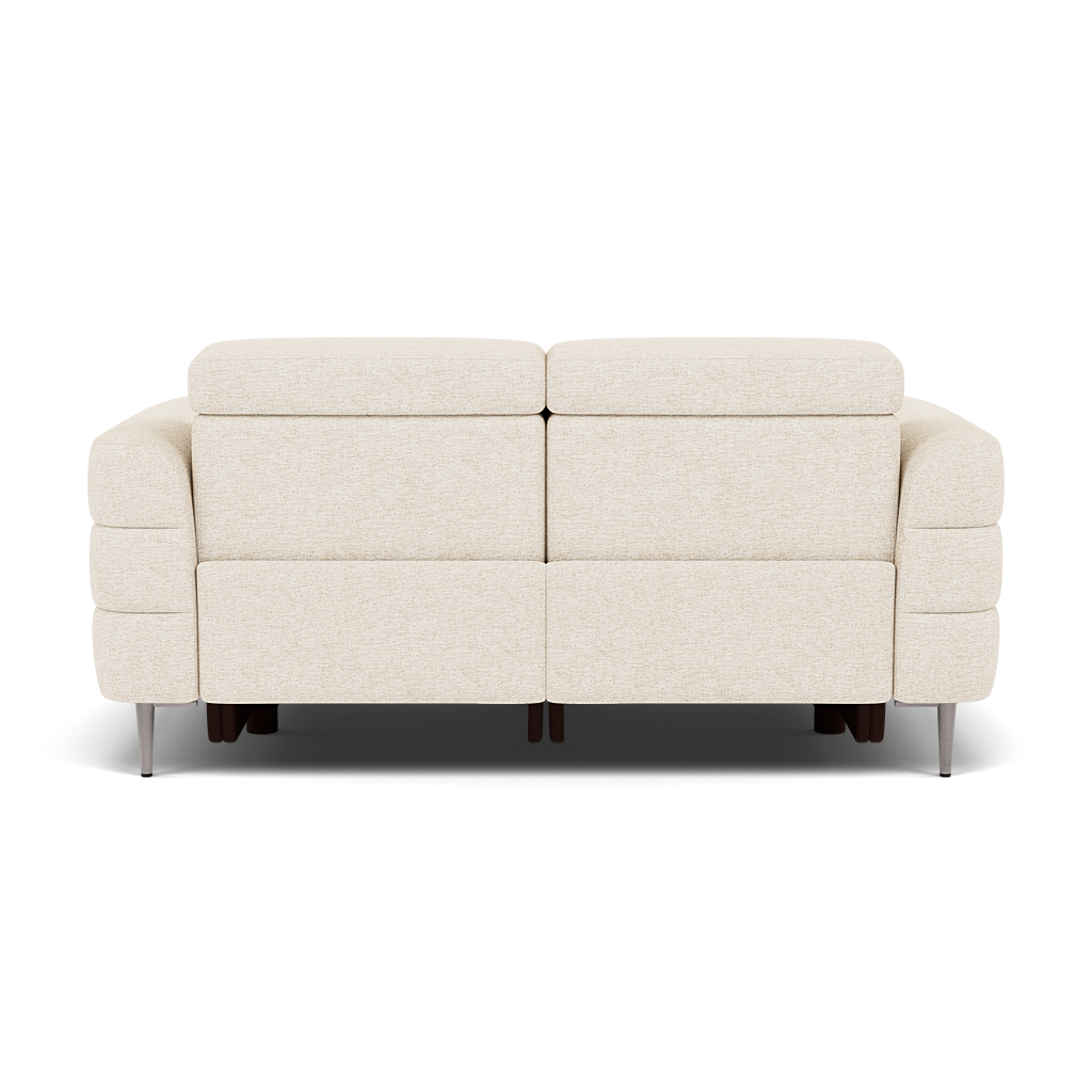 Hoy 2 Seater Recliner Sofa - 2 Str W/ 2 Power Recliner W/ 2 Power Headrest Fabric - Power with Power Headrest & USB — KB-1285-UK Darwin Ivory, gallery image 2