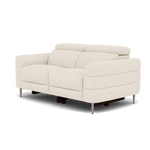Hoy 2 Seater Recliner Sofa - 2 Str W/ 2 Power Recliner W/ 2 Power Headrest Fabric - Power with Power Headrest & USB — KB-1285-UK Darwin Ivory, gallery image 3