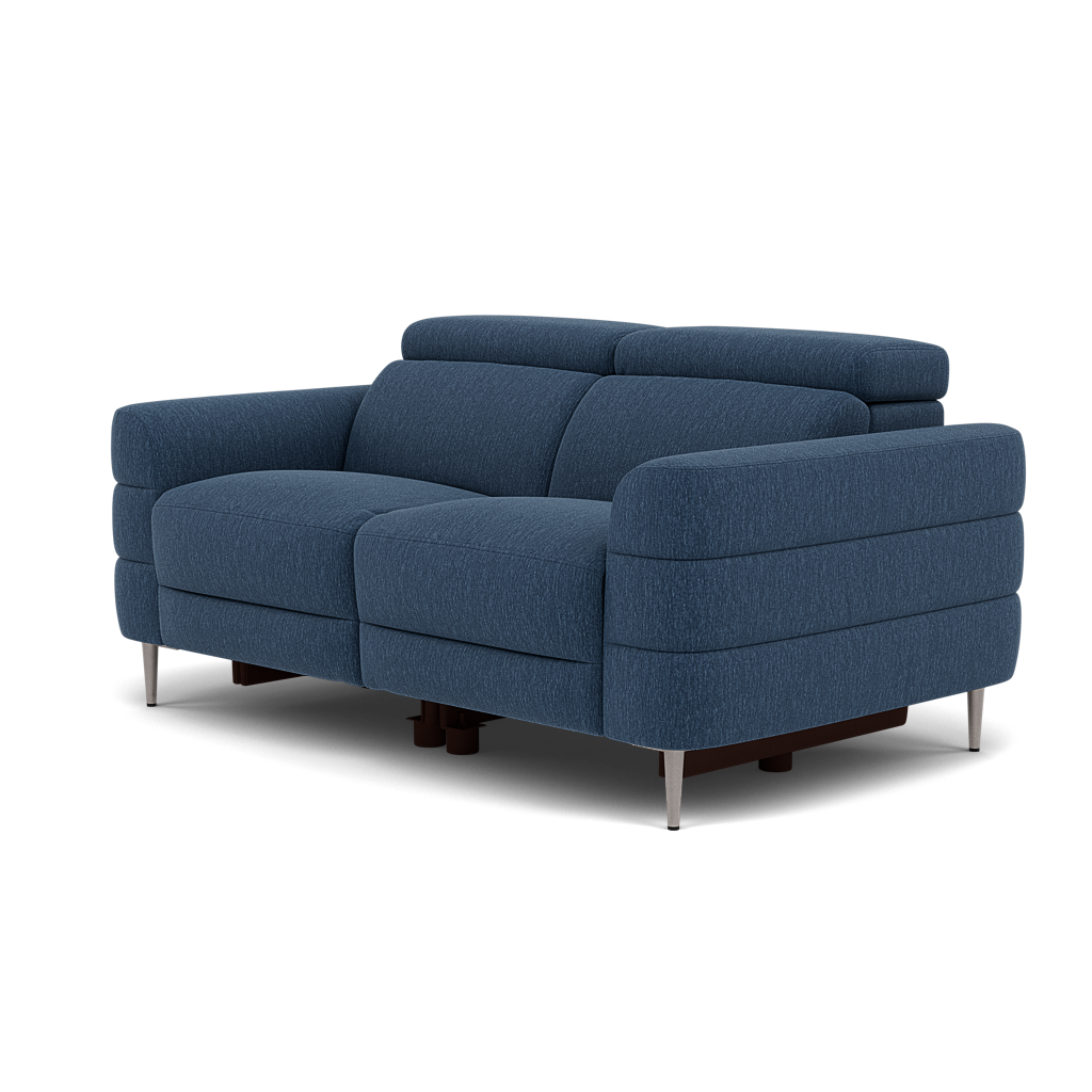 Hoy 2 Seater Recliner Sofa - 2 Str W/ 2 Power Recliner W/ 2 Power Headrest Fabric - Power with Power Headrest & USB — KB-1290-UK Amigo Navy, gallery image 3