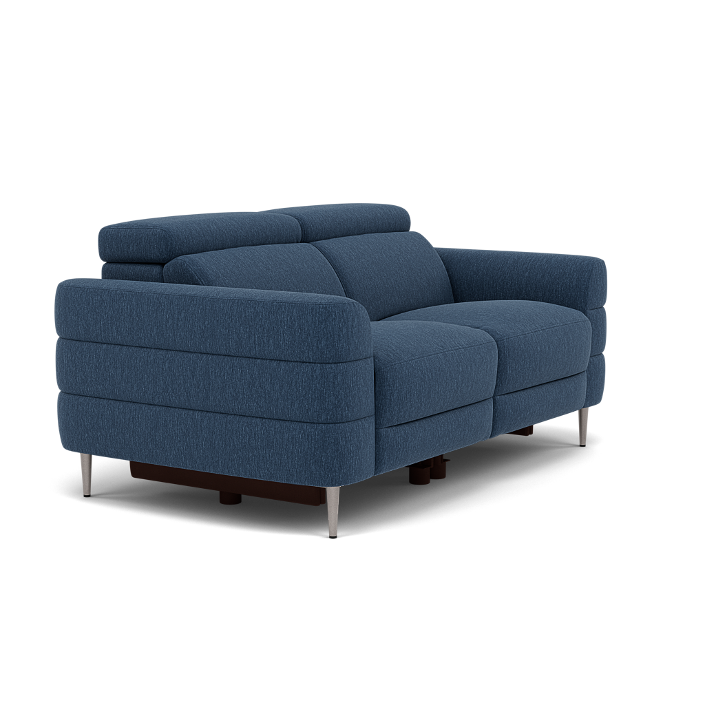 Hoy 2 Seater Recliner Sofa - 2 Str W/ 2 Power Recliner W/ 2 Power Headrest Fabric - Power with Power Headrest & USB — KB-1290-UK Amigo Navy, gallery image 1