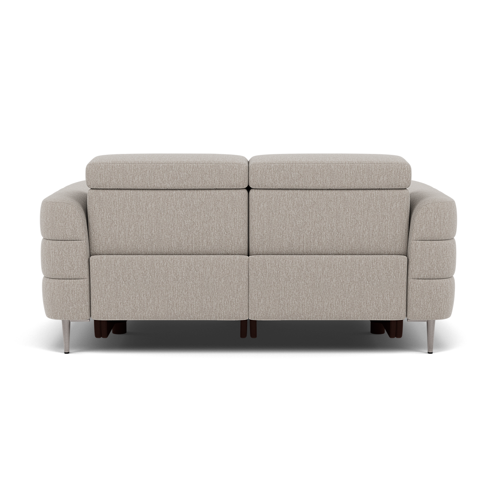 Hoy 2 Seater Recliner Sofa - 2 Str W/ 2 Power Recliner W/ 2 Power Headrest Fabric - Power with Power Headrest & USB — KB-1292-UK Amigo Dove, gallery image 2