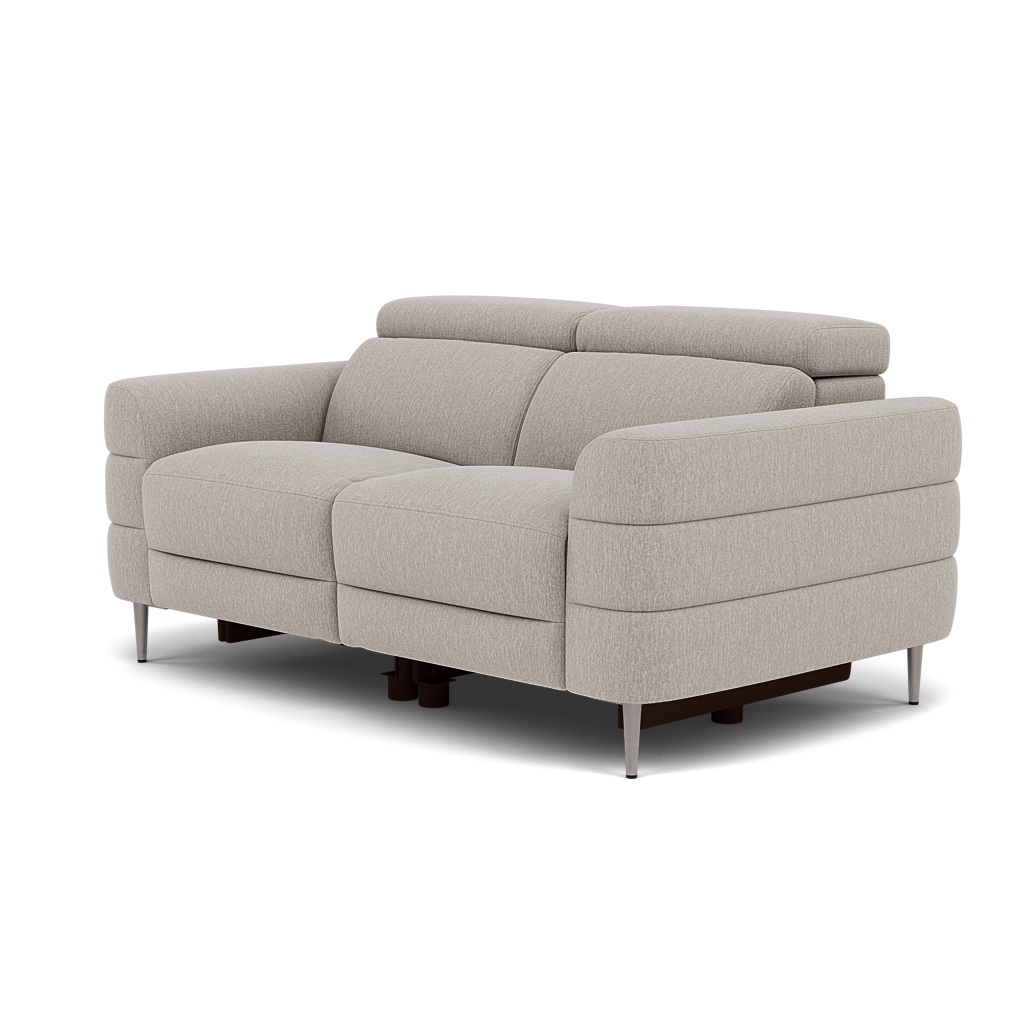 Hoy 2 Seater Recliner Sofa - 2 Str W/ 2 Power Recliner W/ 2 Power Headrest Fabric - Power with Power Headrest & USB — KB-1292-UK Amigo Dove, gallery image 3