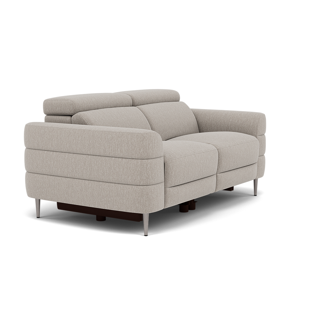 Hoy 2 Seater Recliner Sofa - 2 Str W/ 2 Power Recliner W/ 2 Power Headrest Fabric - Power with Power Headrest & USB — KB-1292-UK Amigo Dove, gallery image 1