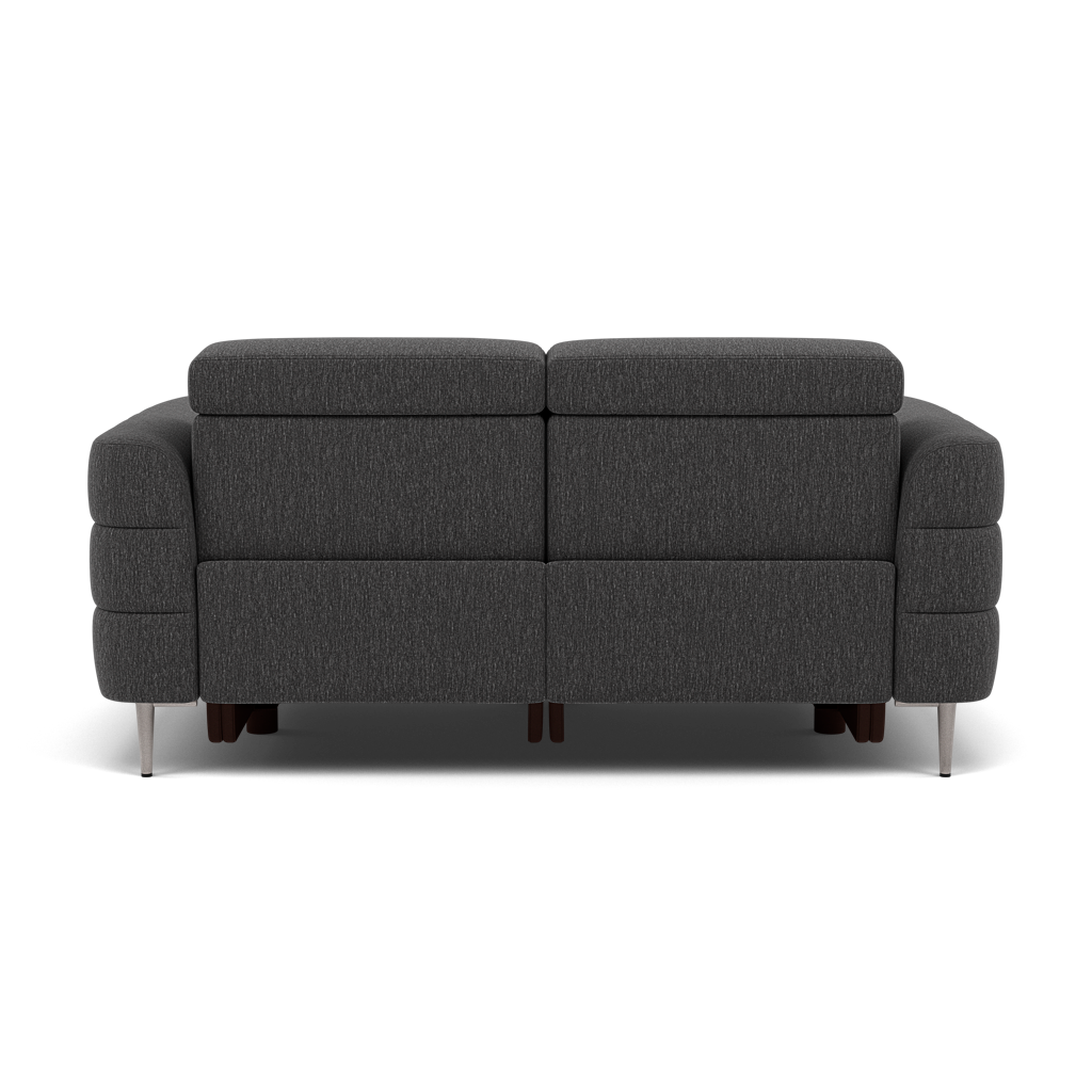 Hoy 2 Seater Recliner Sofa - 2 Str W/ 2 Power Recliner W/ 2 Power Headrest Fabric - Power with Power Headrest & USB — KB-1295-UK Amigo Coal, gallery image 2