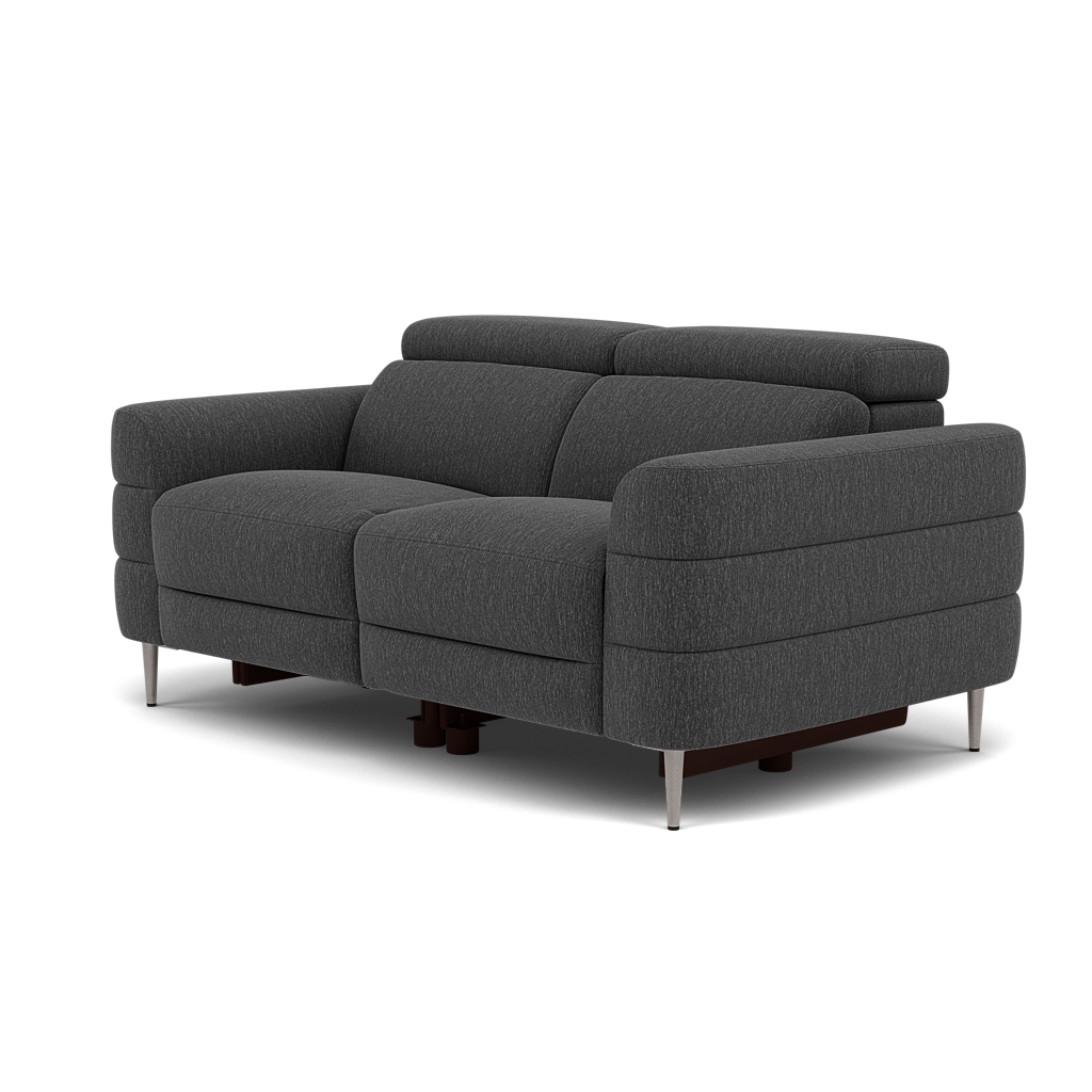 Hoy 2 Seater Recliner Sofa - 2 Str W/ 2 Power Recliner W/ 2 Power Headrest Fabric - Power with Power Headrest & USB — KB-1295-UK Amigo Coal, gallery image 3