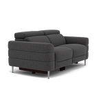 Hoy 2 Seater Recliner Sofa - 2 Str W/ 2 Power Recliner W/ 2 Power Headrest Fabric - Power with Power Headrest & USB — KB-1295-UK Amigo Coal, gallery image 1