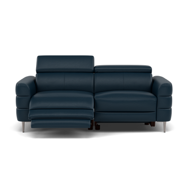 Hoy 3 Seater Recliner Sofa - 3 Str W/ 2 Power Recliner W/ 2 Manual Headrest Cat M - Power with Manual Headrest 3 Seater Sofas Sterling Home 7 M5661 Melbourne Navy Blue
