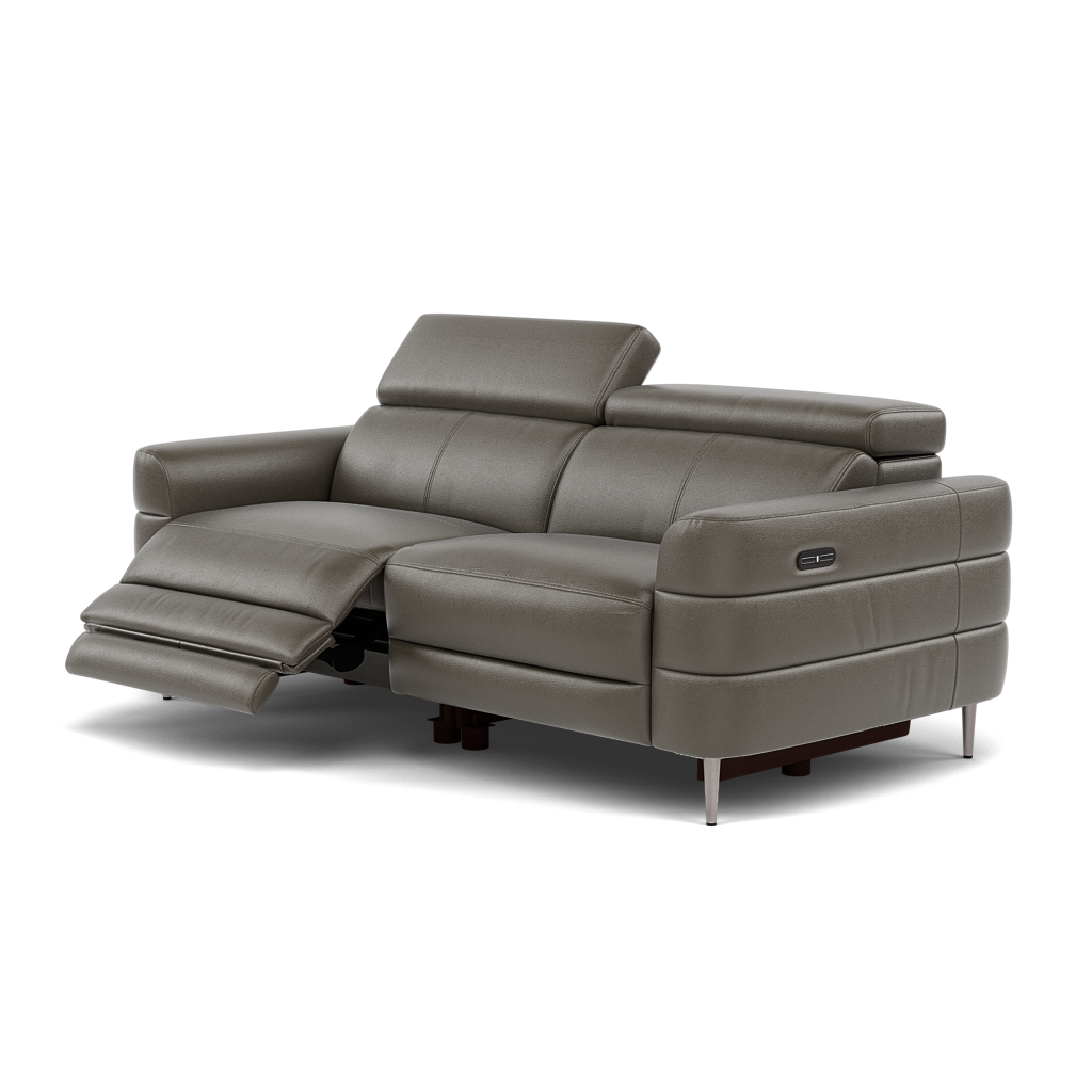 Hoy 3 Seater Recliner Sofa - 3 Str W/ 2 Power Recliner W/ 2 Manual Headrest Cat NL/O - Power with Manual Headrest — NL5101 New York Anthkacite Grey, gallery image 3