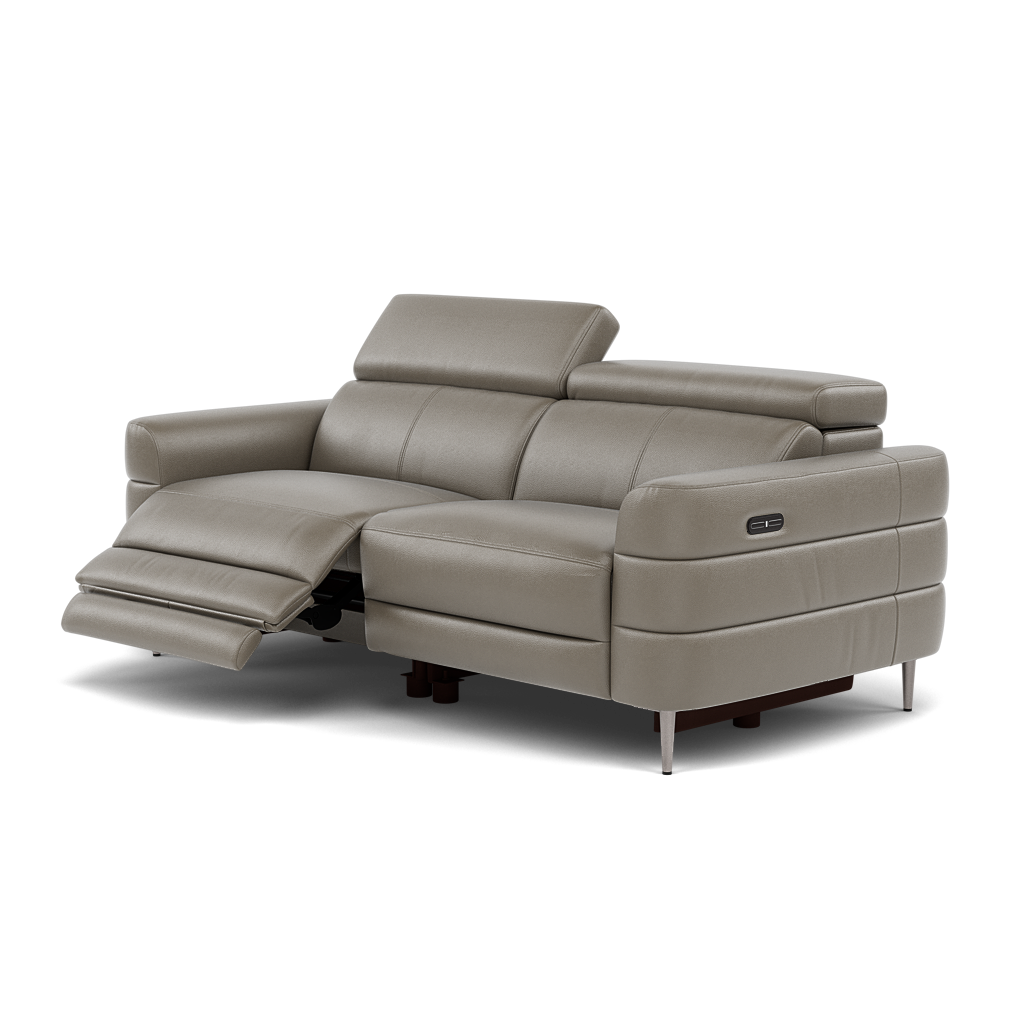 Hoy 3 Seater Recliner Sofa - 3 Str W/ 2 Power Recliner W/ 2 Manual Headrest Cat NL/O - Power with Manual Headrest — NL5102 New York Cement, gallery image 3
