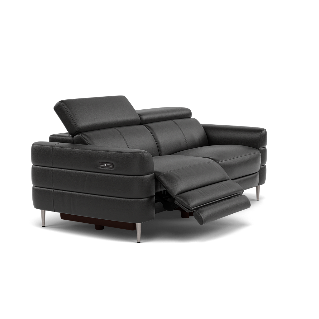 Hoy 3 Seater Recliner Sofa - 3 Str W/ 2 Power Recliner W/ 2 Manual Headrest Cat NL/O - Power with Manual Headrest — NL5109 New York Midnight, gallery image 1