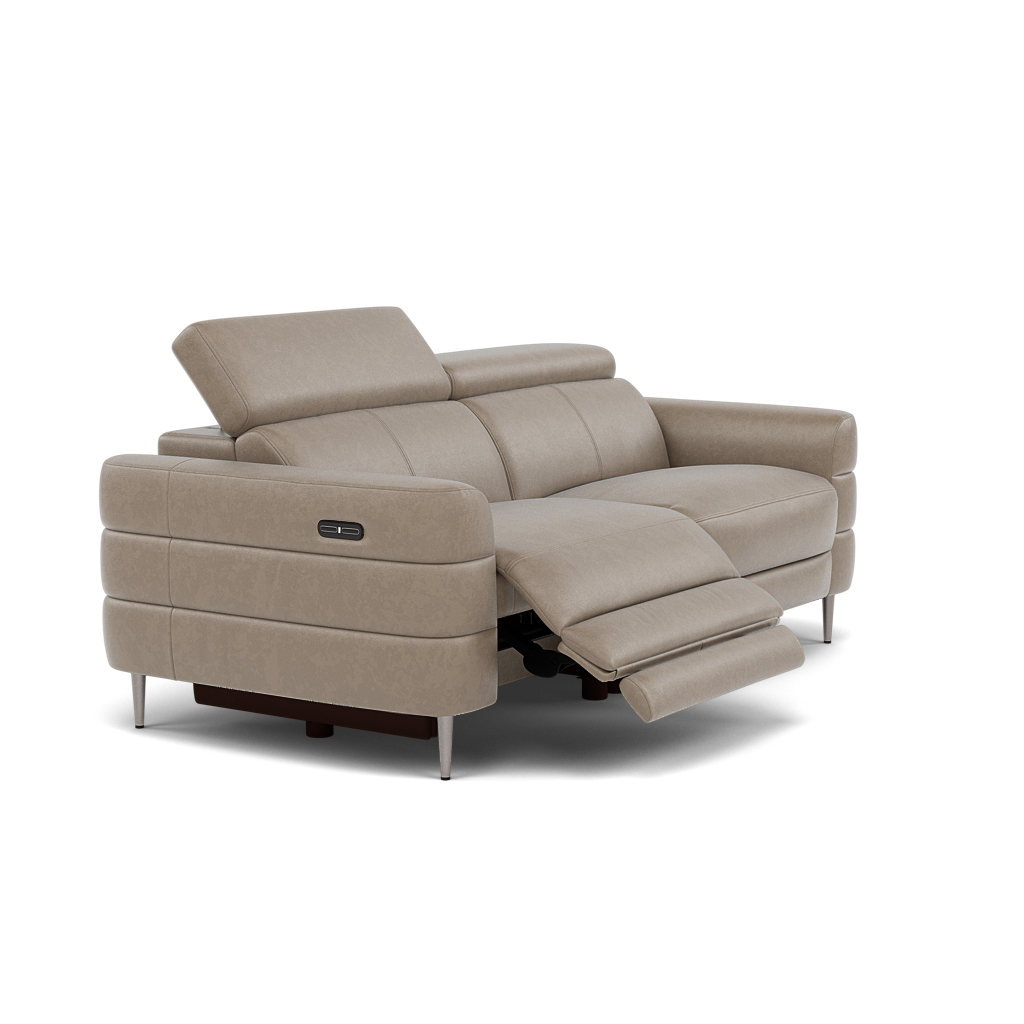 Hoy 3 Seater Recliner Sofa - 3 Str W/ 2 Power Recliner W/ 2 Manual Headrest Cat NL/O - Power with Manual Headrest — O7023 Oslo Elephant Grey, gallery image 1