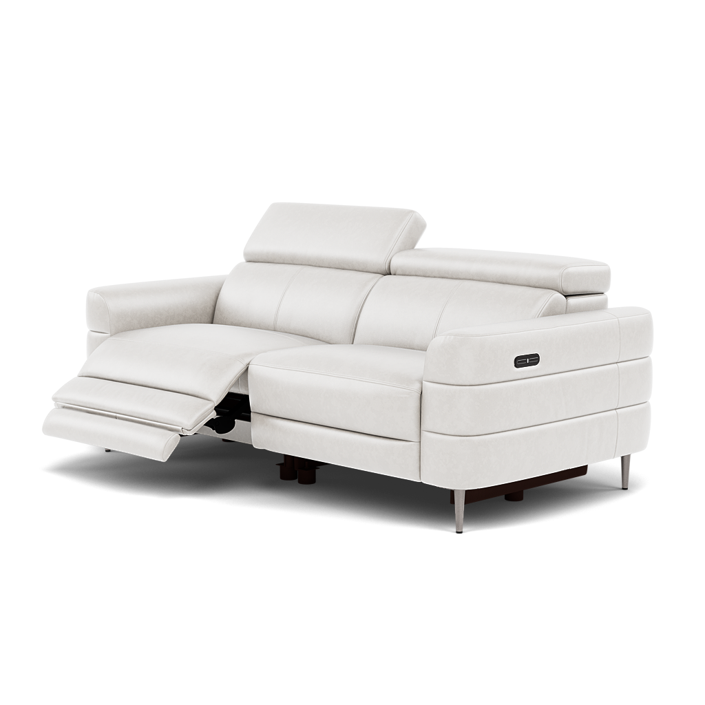 Hoy 3 Seater Recliner Sofa - 3 Str W/ 2 Power Recliner W/ 2 Manual Headrest Cat NL/O - Power with Manual Headrest — O7304 Orlando Quiet Grey, gallery image 3