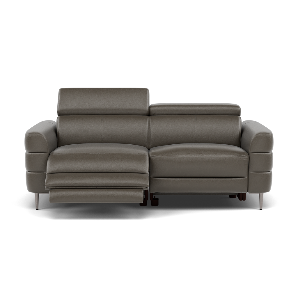 Hoy 3 Seater Recliner Sofa - 3 Str W/ 2 Power Recliner W/ 2 Manual Headrest Cat NL/O - Power with Manual Headrest 3 Seater Sofas Sterling Home 3 NL5101 New York Anthkacite Grey