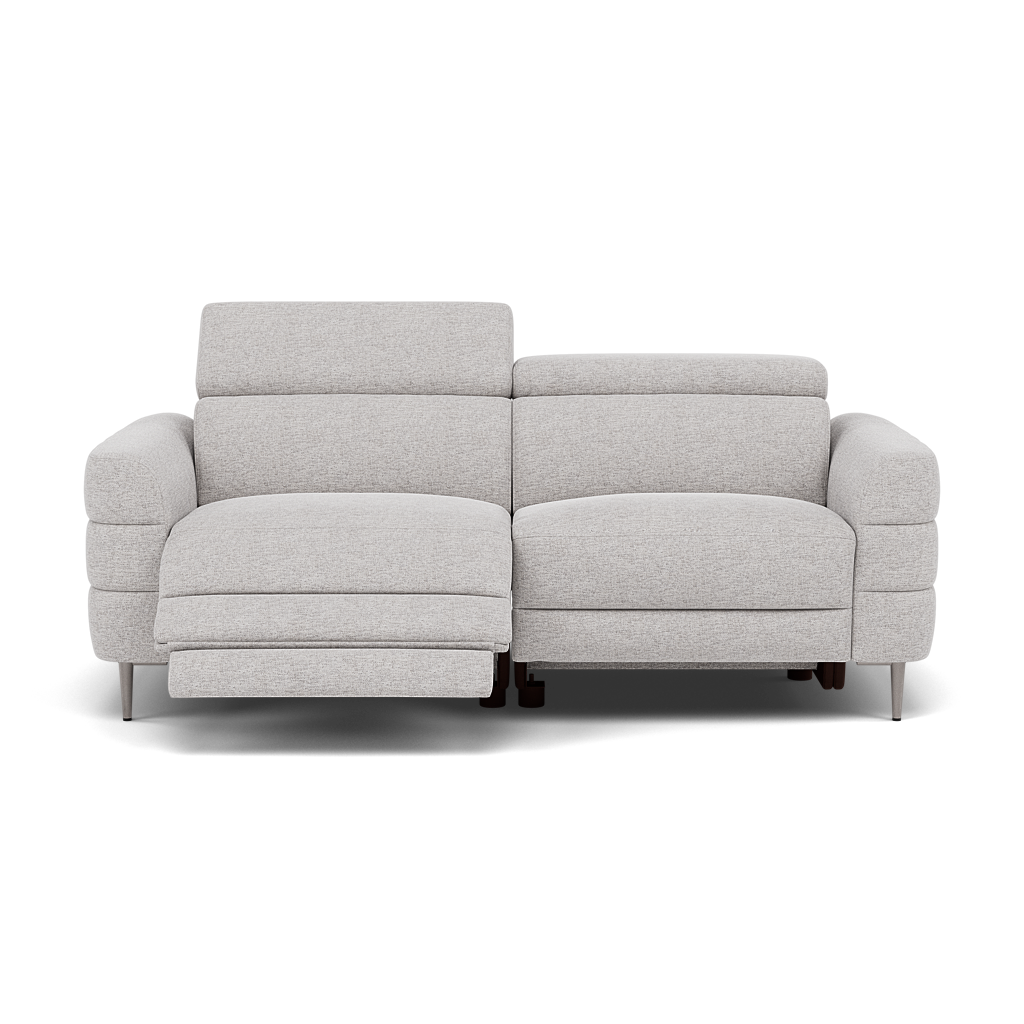 Hoy 3 Seater Recliner Sofa - 3 Str W/ 2 Power Recliner W/ 2 Manual Headrest Fabric - Power with Manual Headrest 3 Seater Sofas Sterling Home 1 KB-1280-UK Darwin Silver