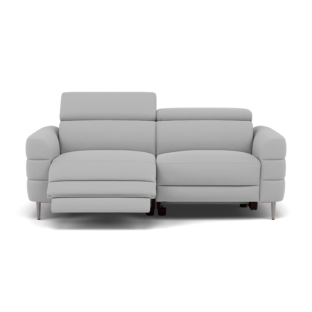 Hoy 3 Seater Recliner Sofa - 3 Str W/ 2 Power Recliner W/ 2 Manual Headrest Fabric - Power with Manual Headrest 3 Seater Sofas Sterling Home 6 CU9102-5-UK Oxford Silver