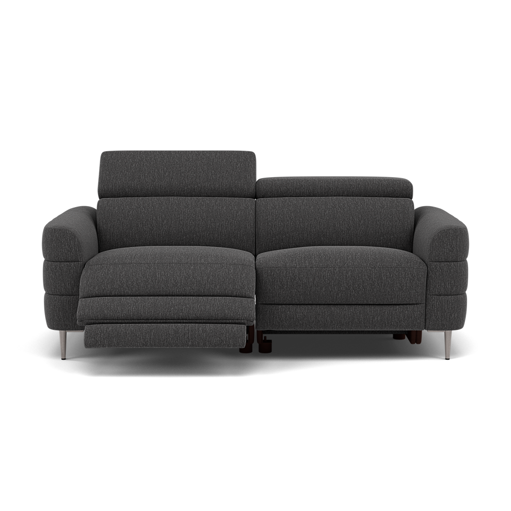 Hoy 3 Seater Recliner Sofa - 3 Str W/ 2 Power Recliner W/ 2 Manual Headrest Fabric - Power with Manual Headrest 3 Seater Sofas Sterling Home 7 KB-1295-UK Amigo Coal