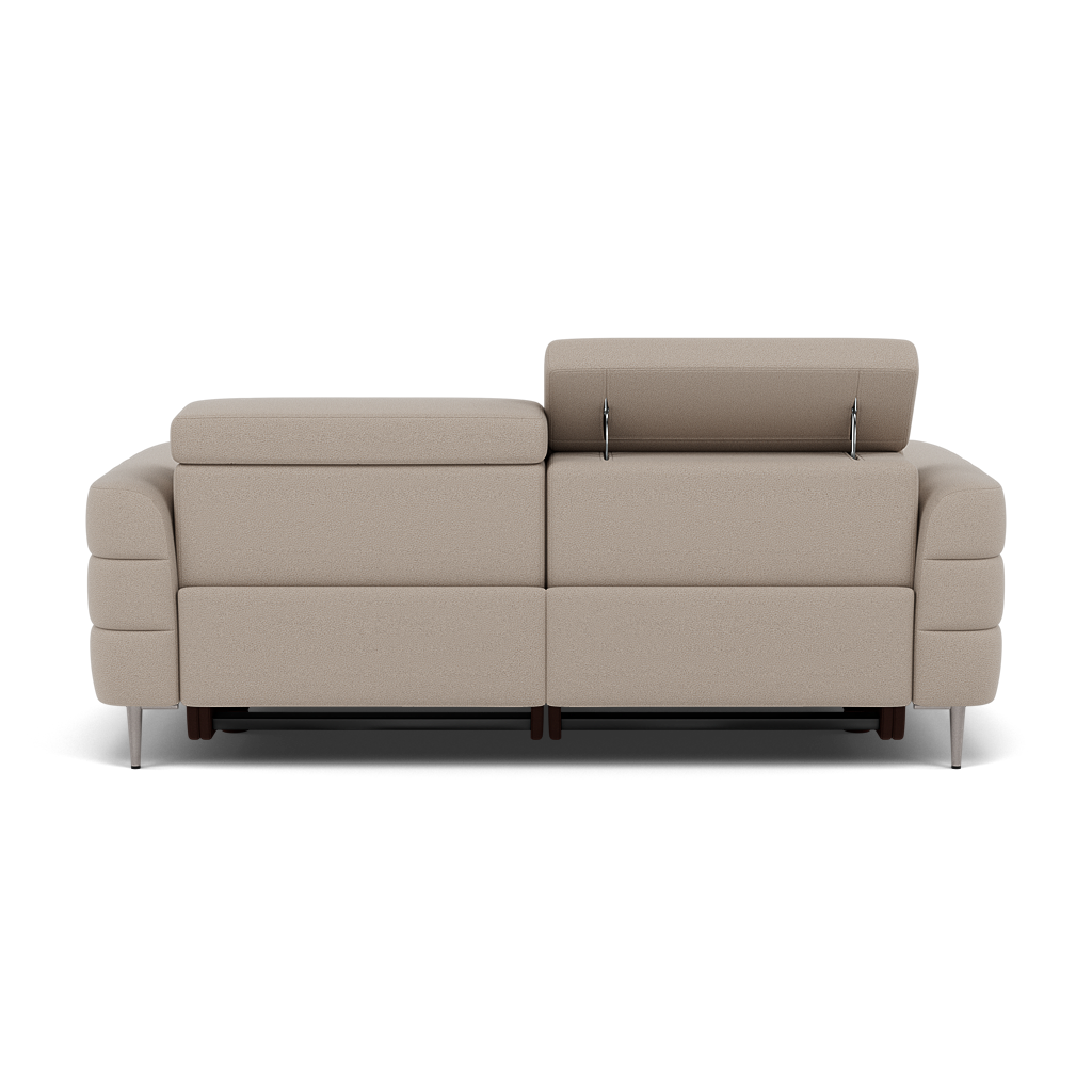 Hoy 3 Seater Recliner Sofa - 3 Str W/ 2 Power Recliner W/ 2 Manual Headrest Fabric - Power with Manual Headrest — CU9101-5-UK Oxford Beige, gallery image 2