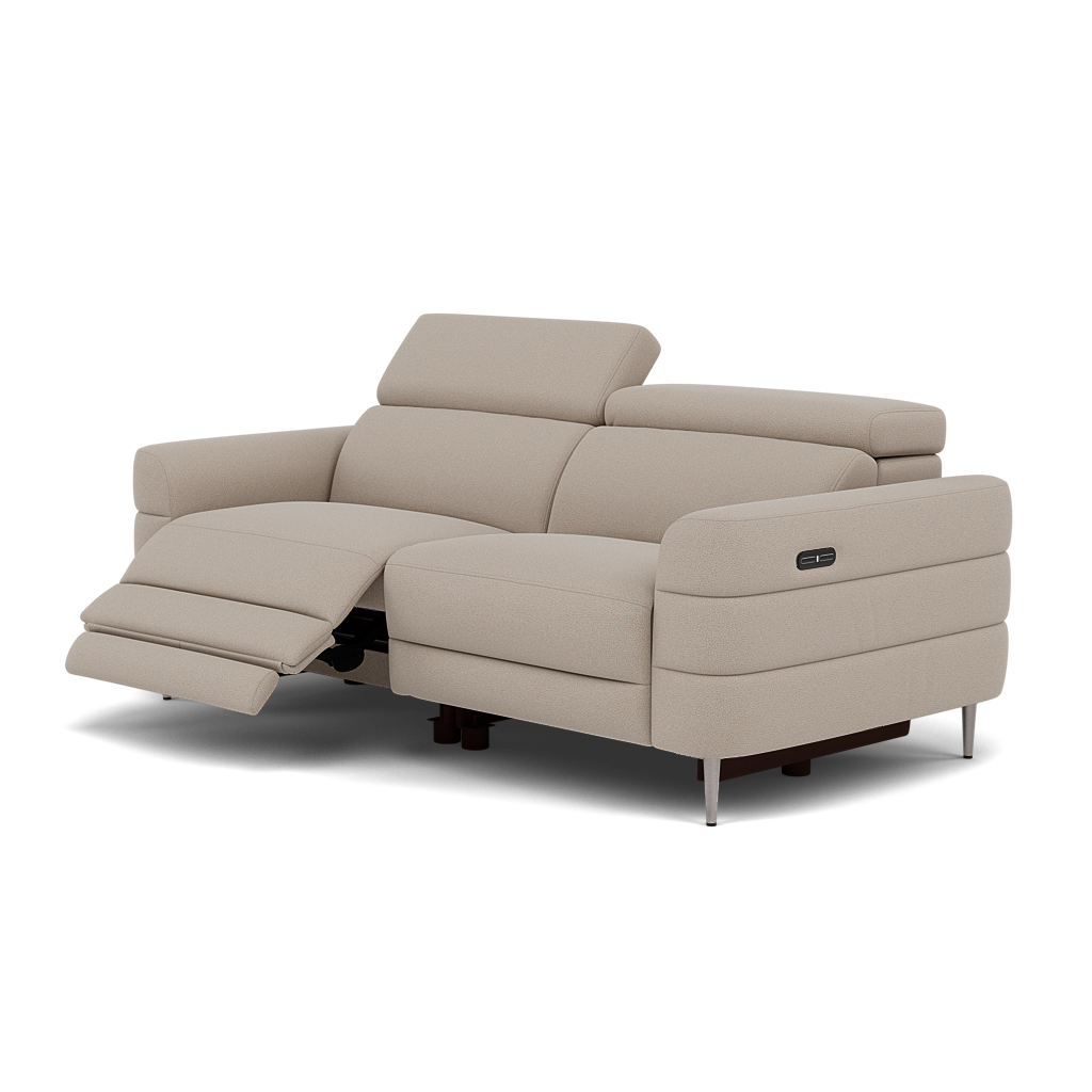 Hoy 3 Seater Recliner Sofa - 3 Str W/ 2 Power Recliner W/ 2 Manual Headrest Fabric - Power with Manual Headrest — CU9101-5-UK Oxford Beige, gallery image 3