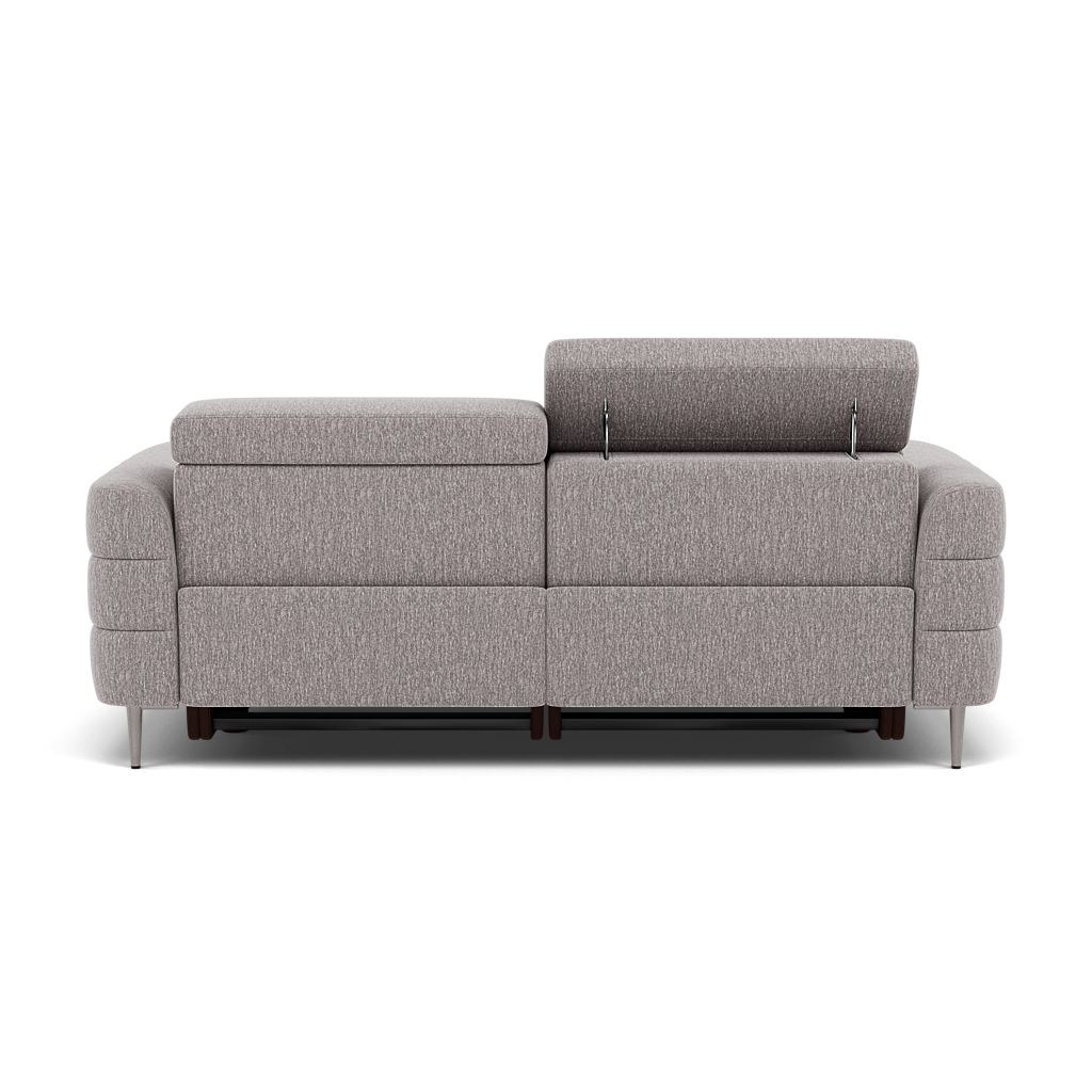 Hoy 3 Seater Recliner Sofa - 3 Str W/ 2 Power Recliner W/ 2 Manual Headrest Fabric - Power with Manual Headrest — KB-1291-UK Amigo Granite, gallery image 2