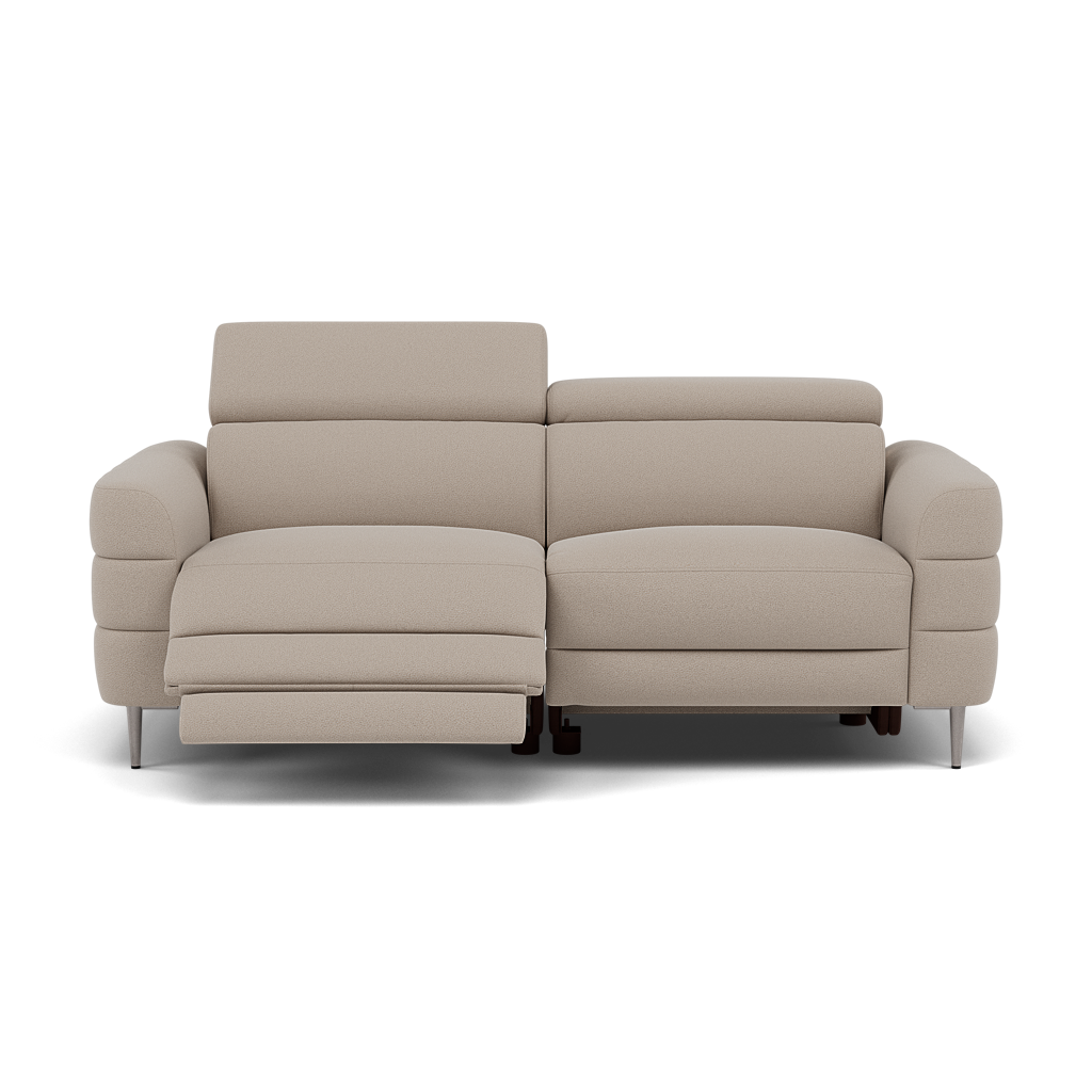 Hoy 3 Seater Recliner Sofa - 3 Str W/ 2 Power Recliner W/ 2 Manual Headrest Fabric - Power with Manual Headrest 3 Seater Sofas Sterling Home 5 CU9101-5-UK Oxford Beige