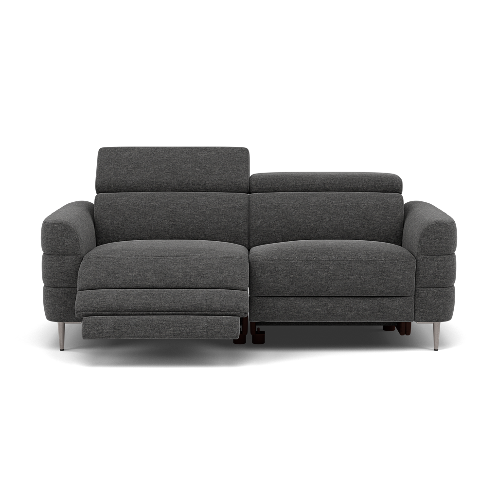 Hoy 3 Seater Recliner Sofa - 3 Str W/ 2 Power Recliner W/ 2 Manual Headrest Fabric - Power with Manual Headrest 3 Seater Sofas Sterling Home 3 KB-1281-UK Darwin Charcoal