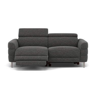 Hoy 3 Seater Recliner Sofa - 3 Str W/ 2 Power Recliner W/ 2 Manual Headrest Fabric - Power with Manual Headrest 3 Seater Sofas Sterling Home 3 KB-1281-UK Darwin Charcoal