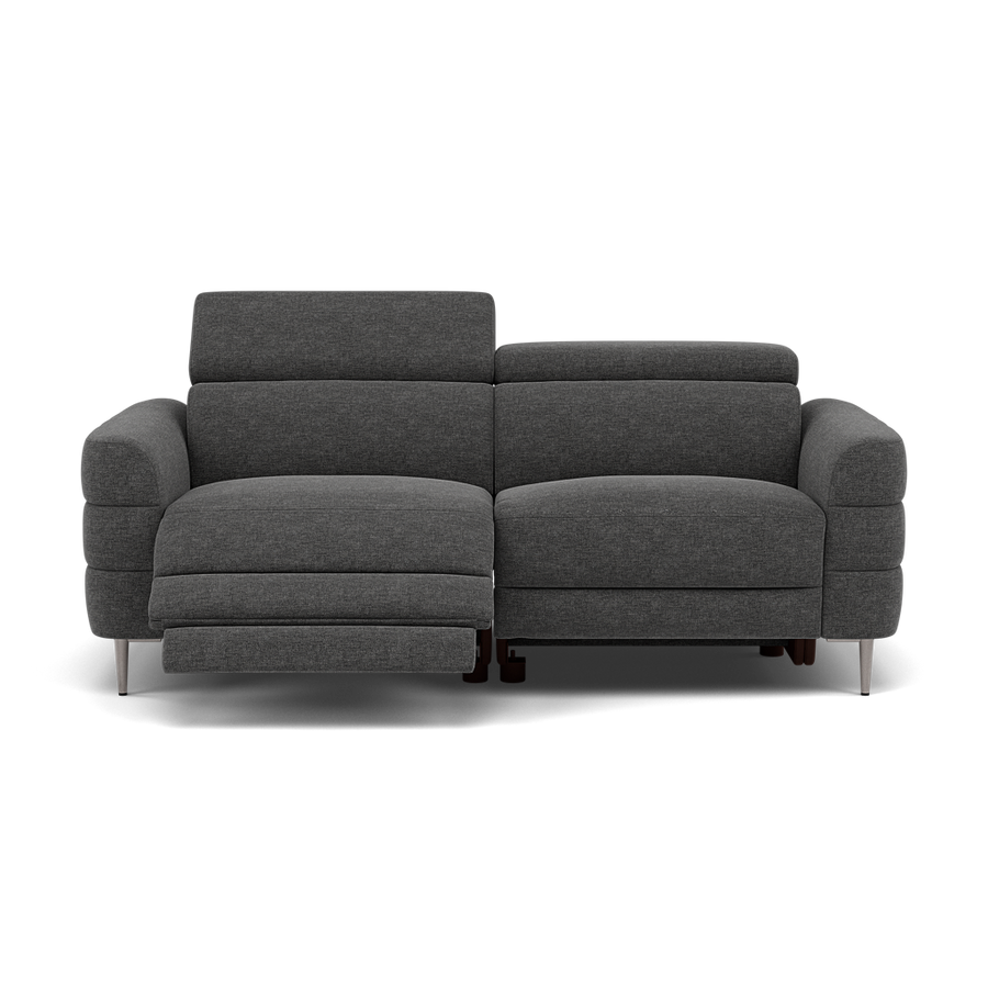 Hoy 3 Seater Recliner Sofa - 3 Str W/ 2 Power Recliner W/ 2 Manual Headrest Fabric - Power with Manual Headrest Sterling Home KB-1281-UK Darwin Charcoal 2