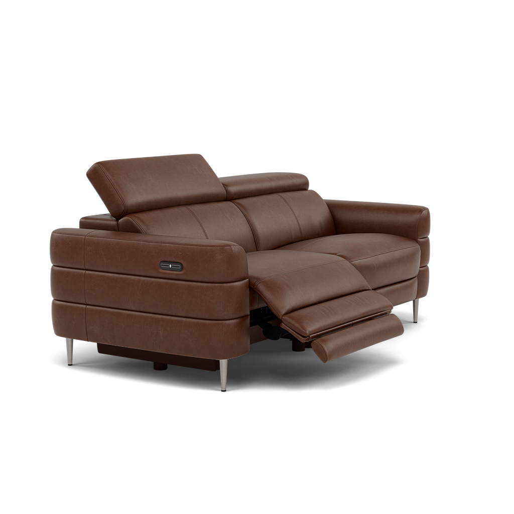 Hoy 3 Seater Recliner Sofa - 3 Str W/ 2 Power Recliner W/ 2 Power Headrest Cat M - Power with Power Headrest & USB — M1595 Monaco Coffee, gallery image 1