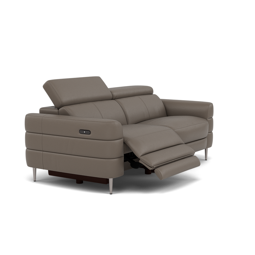 Hoy 3 Seater Recliner Sofa - 3 Str W/ 2 Power Recliner W/ 2 Power Headrest Cat M - Power with Power Headrest & USB — M5655 Melbourne Dark Grey, gallery image 1