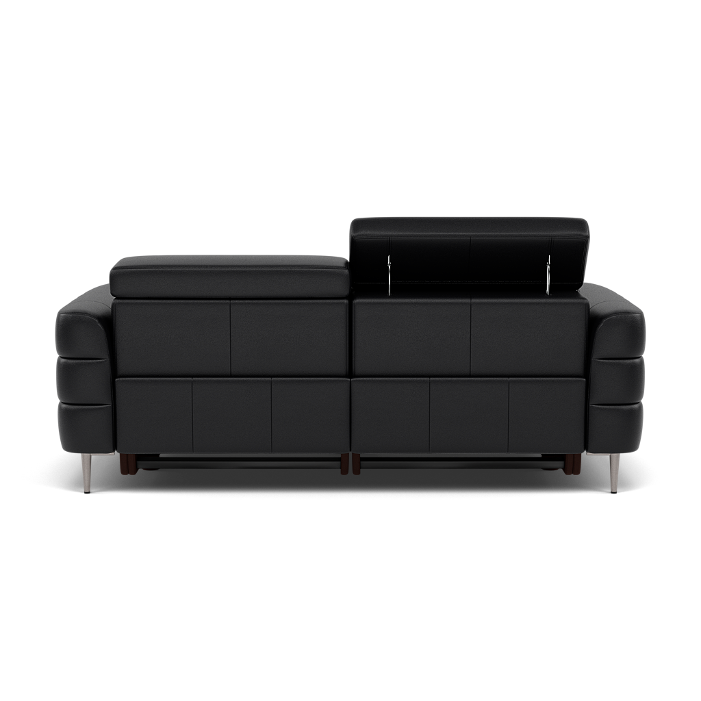 Hoy 3 Seater Recliner Sofa - 3 Str W/ 2 Power Recliner W/ 2 Power Headrest Cat M - Power with Power Headrest & USB — M5657 Melbourne Black, gallery image 2