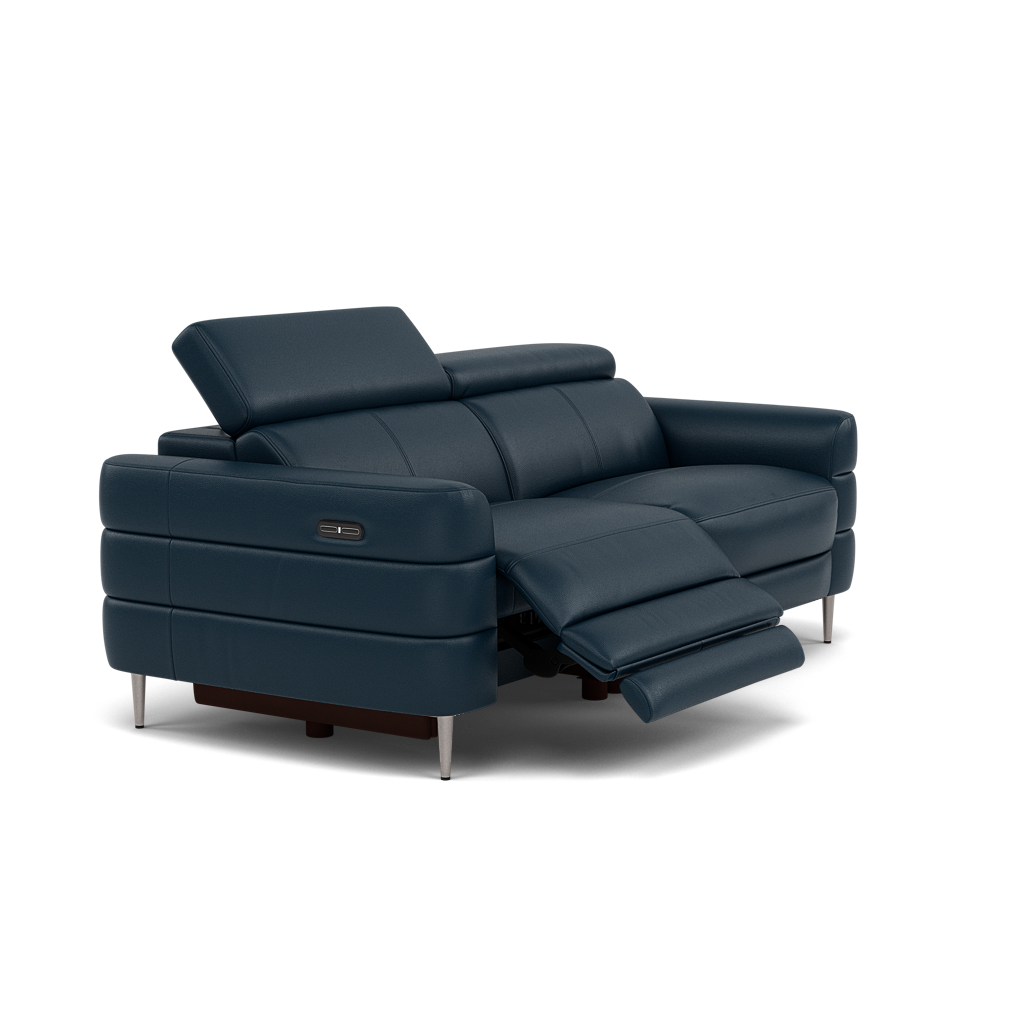Hoy 3 Seater Recliner Sofa - 3 Str W/ 2 Power Recliner W/ 2 Power Headrest Cat M - Power with Power Headrest & USB — M5661 Melbourne Navy Blue, gallery image 1