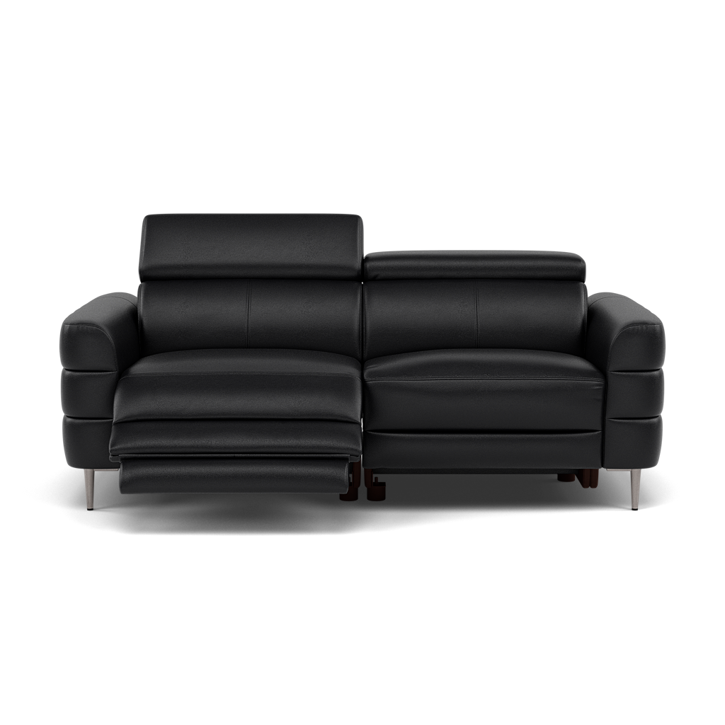 Hoy 3 Seater Recliner Sofa - 3 Str W/ 2 Power Recliner W/ 2 Power Headrest Cat M - Power with Power Headrest & USB 3 Seater Sofas Sterling Home 6 M5657 Melbourne Black