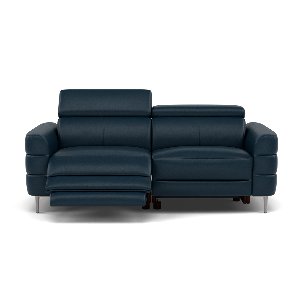 Hoy 3 Seater Recliner Sofa - 3 Str W/ 2 Power Recliner W/ 2 Power Headrest Cat M - Power with Power Headrest & USB 3 Seater Sofas Sterling Home 7 M5661 Melbourne Navy Blue
