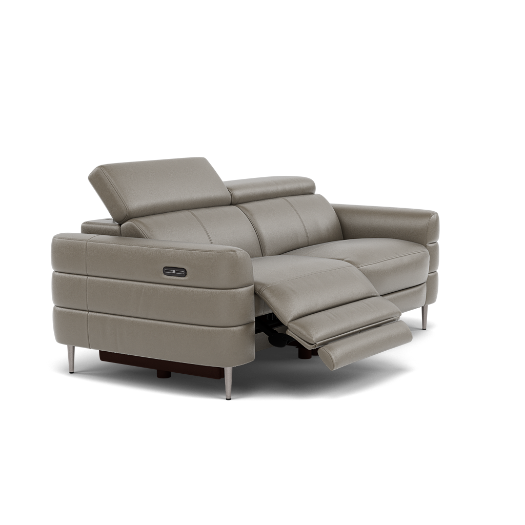 Hoy 3 Seater Recliner Sofa - 3 Str W/ 2 Power Recliner W/ 2 Power Headrest Cat NL/O - Power with Power Headrest & USB — NL5102 New York Cement, gallery image 1