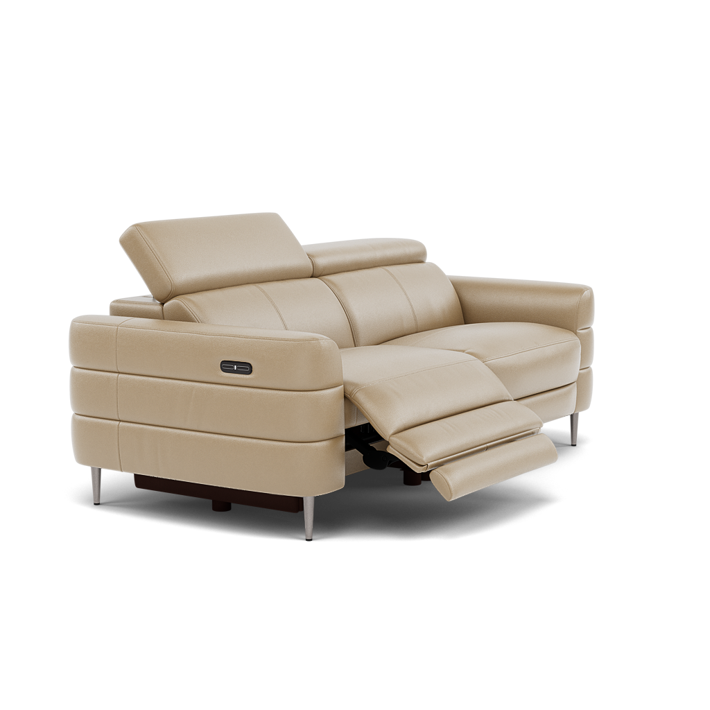 Hoy 3 Seater Recliner Sofa - 3 Str W/ 2 Power Recliner W/ 2 Power Headrest Cat NL/O - Power with Power Headrest & USB — NL5103 New York Sand, gallery image 1