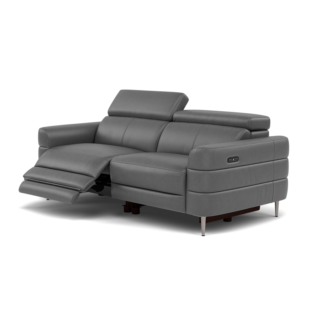 Hoy 3 Seater Recliner Sofa - 3 Str W/ 2 Power Recliner W/ 2 Power Headrest Cat NL/O - Power with Power Headrest & USB — O7300 Orlando Dark Grey, gallery image 3