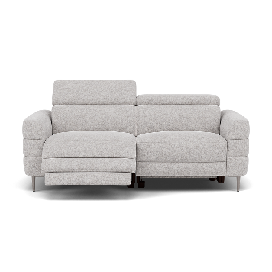 Hoy 3 Seater Recliner Sofa - 3 Str W/ 2 Power Recliner W/ 2 Power Headrest Fabric - Power with Power Headrest Sterling Home KB-1280-UK Darwin Silver 1